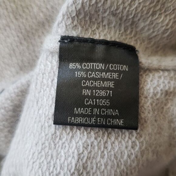 Skull Cashmere Light Gray Cashmere Cottom Blend Knit Oversize Hoodie Size Small - Picture 4 of 7